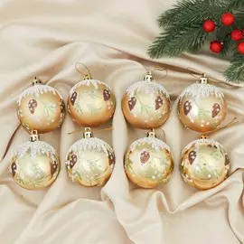 Набор шаров пластик d-6 см, 8 шт