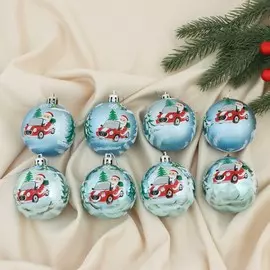 Набор шаров пластик d-6 см, 8 шт