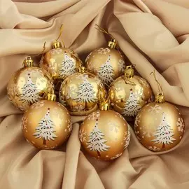 Набор шаров пластик d-6 см, 8 шт