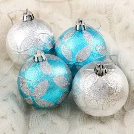 Набор шаров пластик d-6 см, 9 шт