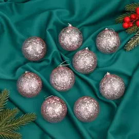 Набор шаров пластик d-6 см, 9 шт