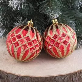 Набор шаров пластик d-7,5 см, 3 шт