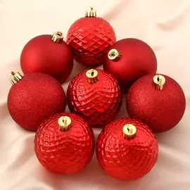 Набор шаров пластик d-7 см, 16 шт