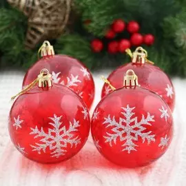 Набор шаров пластик d-7 см, 6 шт