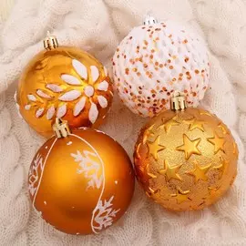 Набор шаров пластик d-8 см, 12 шт