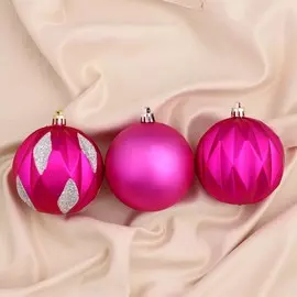 Набор шаров пластик d-8 см, 3 шт