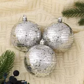 Набор шаров пластик d-8 см, 3 шт