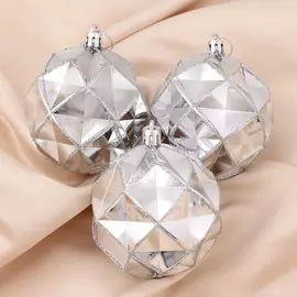 Набор шаров пластик d-8 см, 3 шт