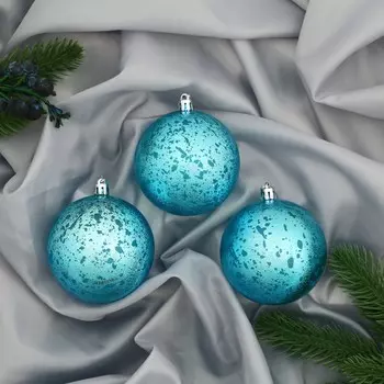 Набор шаров пластик d-8 см, 3 шт