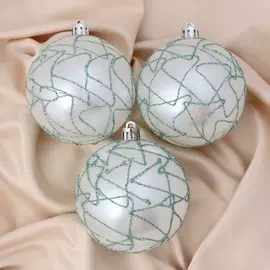 Набор шаров пластик d-8 см, 3 шт