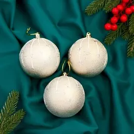 Набор шаров пластик d-8 см, 3 шт