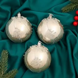 Набор шаров пластик d-8 см, 3 шт