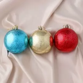 Набор шаров пластик d-8 см, 3 шт