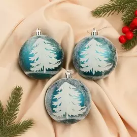 Набор шаров пластик d-8 см, 3 шт