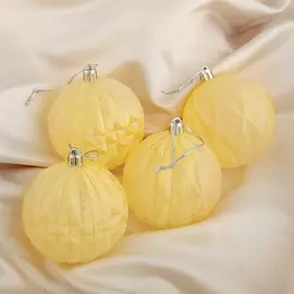 Набор шаров пластик d-8 см, 4 шт