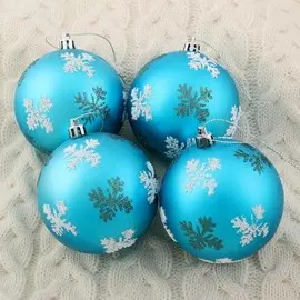 Набор шаров пластик d-8 см, 4 шт