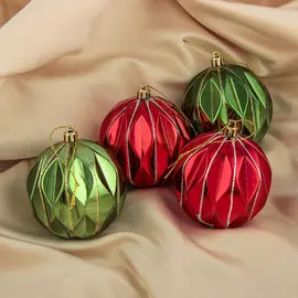 Набор шаров пластик d-8 см, 4 шт