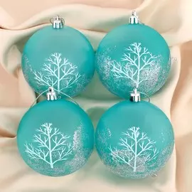 Набор шаров пластик d-8 см, 4 шт