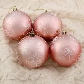 Набор шаров пластик d-8 см, 4 шт