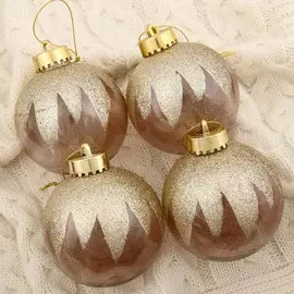 Набор шаров пластик d-8 см, 4 шт