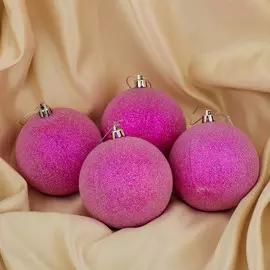 Набор шаров пластик d-8 см, 4 шт