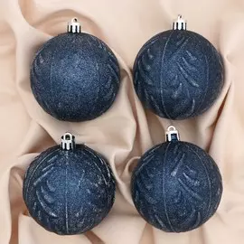 Набор шаров пластик d-8 см, 4 шт