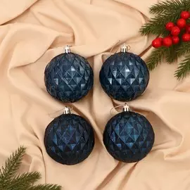 Набор шаров пластик d-8 см, 4 шт