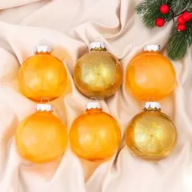 Набор шаров пластик d-8 см, 6 шт