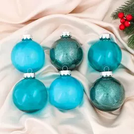 Набор шаров пластик d-8 см, 6 шт