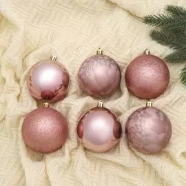 Набор шаров пластик d-8 см, 6 шт