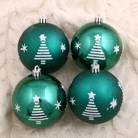 Набор шаров пластик d-8 см, 6 шт