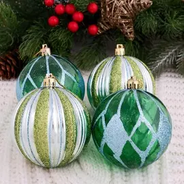 Набор шаров пластик d-8 см, 9 шт