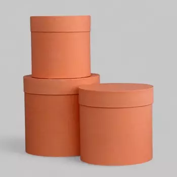 Набор шляпных коробок 3 в 1 оранжевый, 2120 - 1617 см