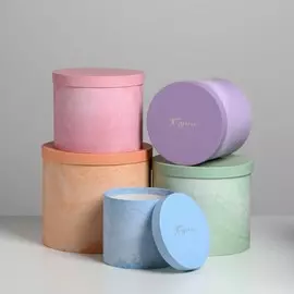 Набор шляпных коробок для цветов 5 в 1, упаковка подарочная,