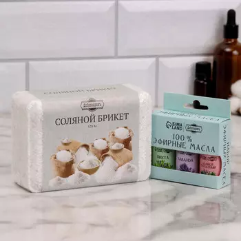 Соляной брикет 1,35 кг и набор эфирного масла
