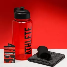 Набор спортивный run для бега: бутылка, полотенце, носки one size, календарь тренировок