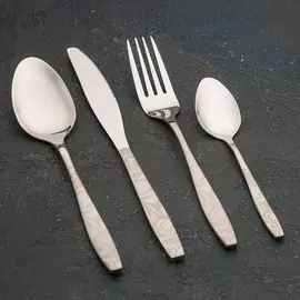 Набор столовых приборов magistro, 24 предмета, цвет серебряный