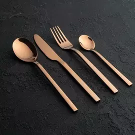 Набор столовых приборов magistro, 4 предмета, цвет красное золото