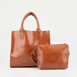 Набор сумок на молнии, цвет рыжий