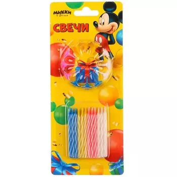 Набор свечей для торта, 24 шт, микки маус