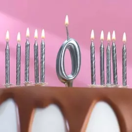 Набор свечей для торта (2 в 1), цифра