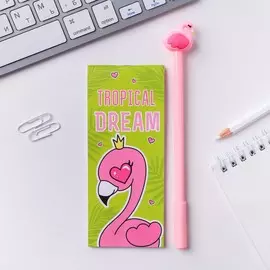 Набор tropical paradise, блокнот 32 листа a7 и ручка
