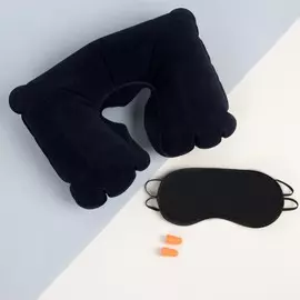 Дорожный набор: подушка для шеи, маска для сна, беруши