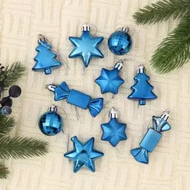 Набор украшений пластик d-3,5 см, 10 шт