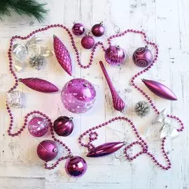 Набор украшений пластик с бусами 104 шт