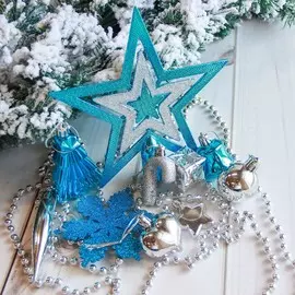 Набор украшений пластик с верхушкой 27 шт