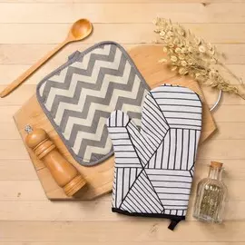 Набор варежка прихватка рогожка