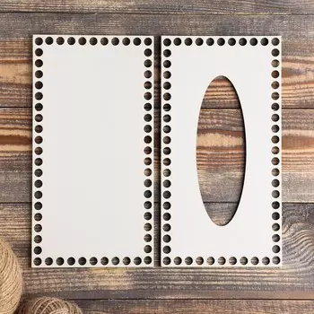 Набор заготовок для вязания салфетницы, донышко лхдф белый (2 в 1), 2312 см, d=8мм