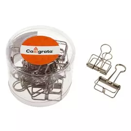 Набор зажимов для бумаг 10 штук, 32 мм, серебристые