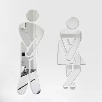 Наклейки на дверь в туалет и ванную take it easy